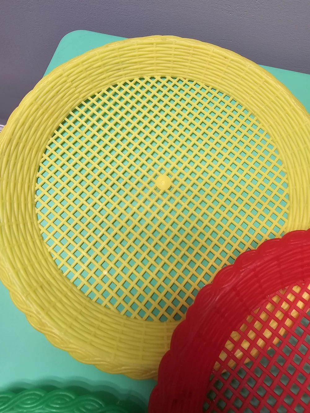 Vintage Plastic Picnic Plate Holders